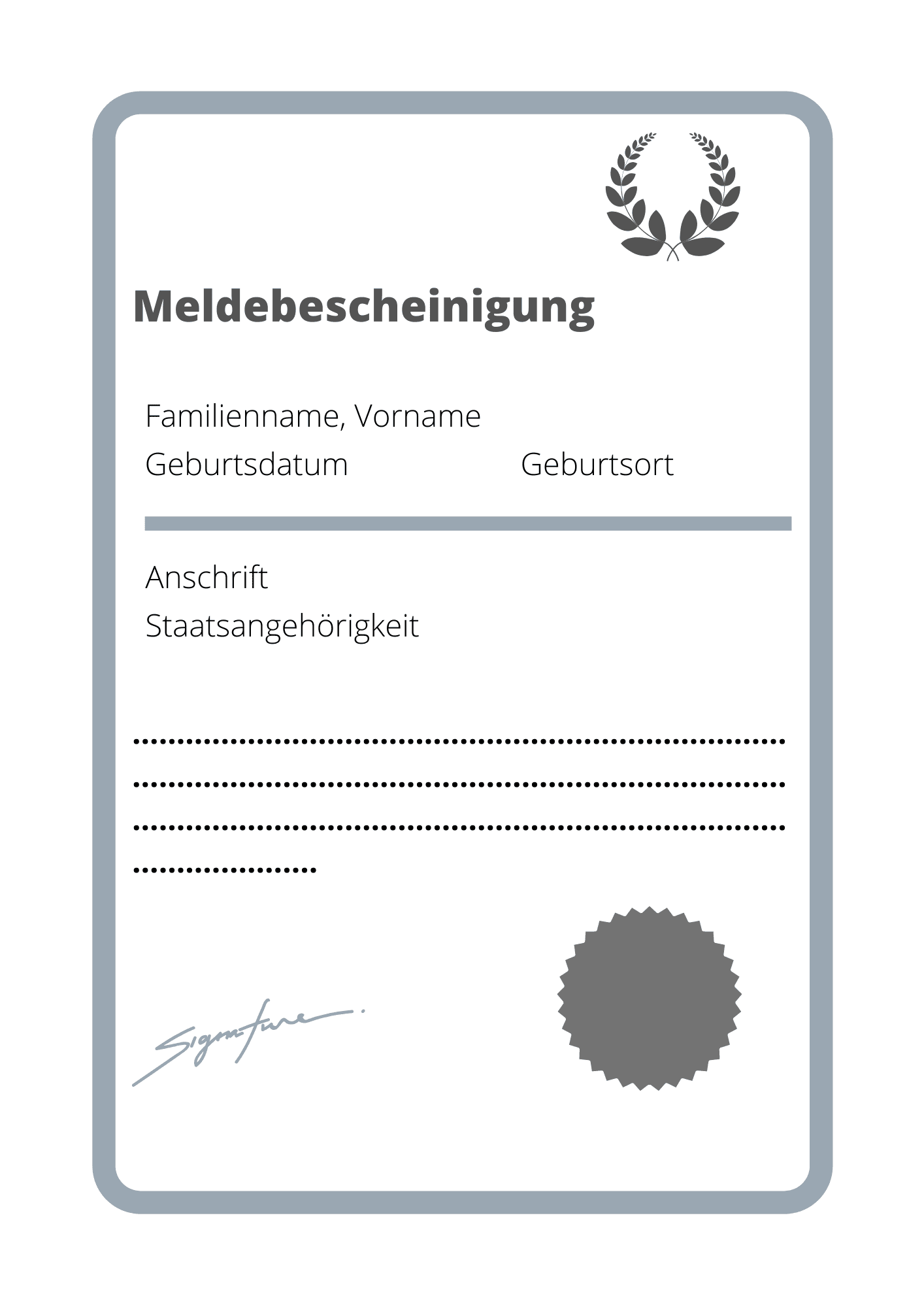 Meldebescheinigung übersetzen Lassen - Schmalz Translations